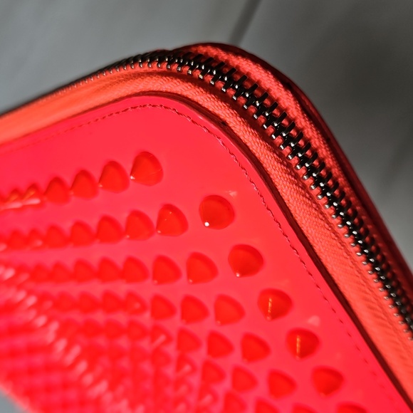 Christian Louboutin Neon Studded Leather Pouch - Picture 6 of 10